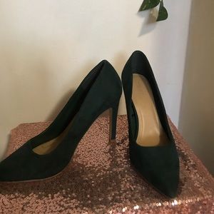 Green Suede Heel